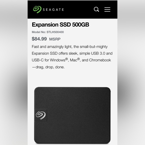 🖥️ Seagate Expansion external hard drive 500GB - Picture 4 of 4